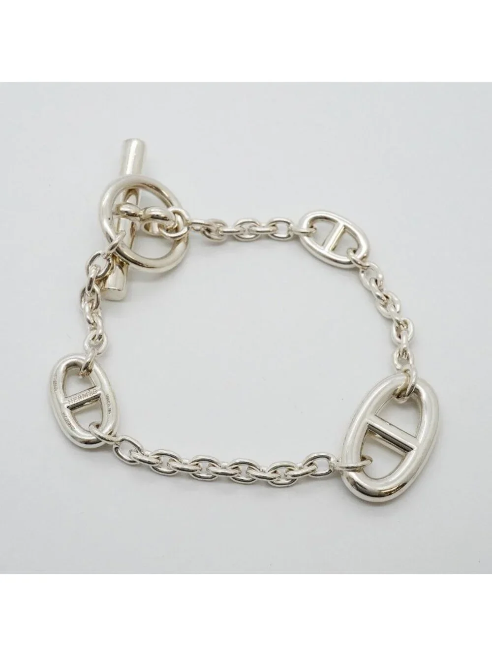 Hermes Chaine D'ancre Farandole 925 Sterling Silver Bracelet